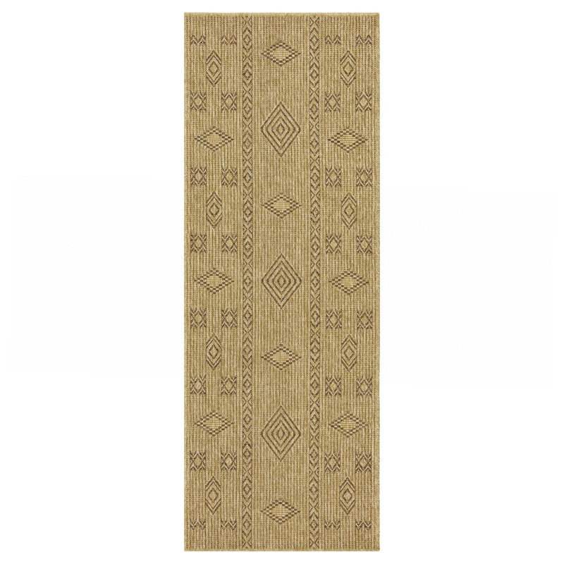 Mocha Indoor/Outdoor Area Rug, Runner 2'7" x 7'3"