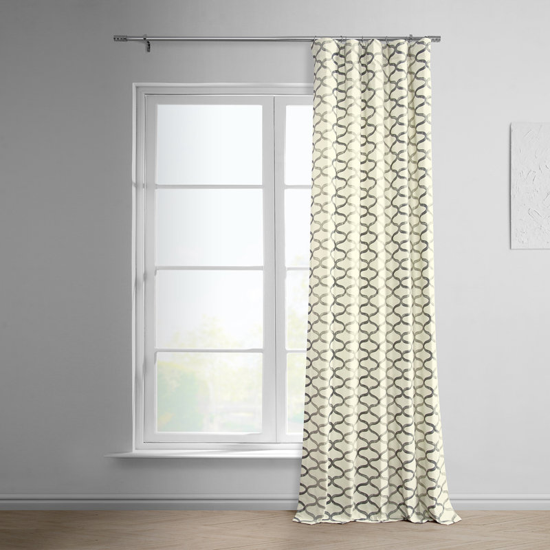 Rideau obscurcissant Ajayden, l 50 po x L 108 po, Gris