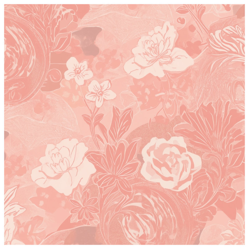 Pink Floral Pattern Blankets, 50in W x 60in H