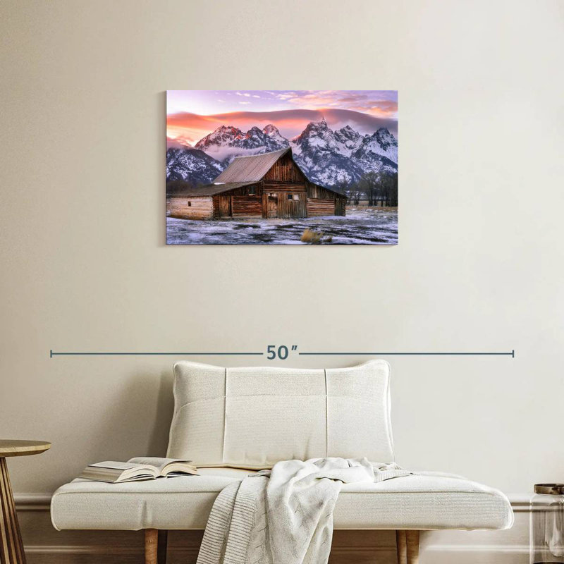 Lilie Moulton Barn en hiver, H 20 po x l 30 po