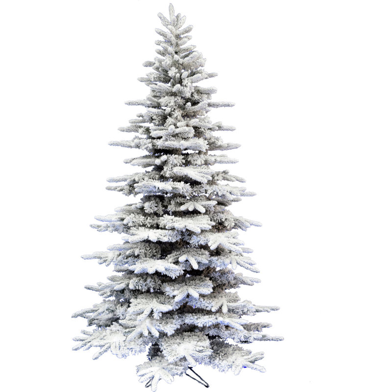 6.5-Ft Snowy White Pine Artificial Christmas Tree with Stand