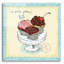  «Dessert Veuillez II» par Sue Schlabach, art mural en verre acrylique, 36 po x 36 po
