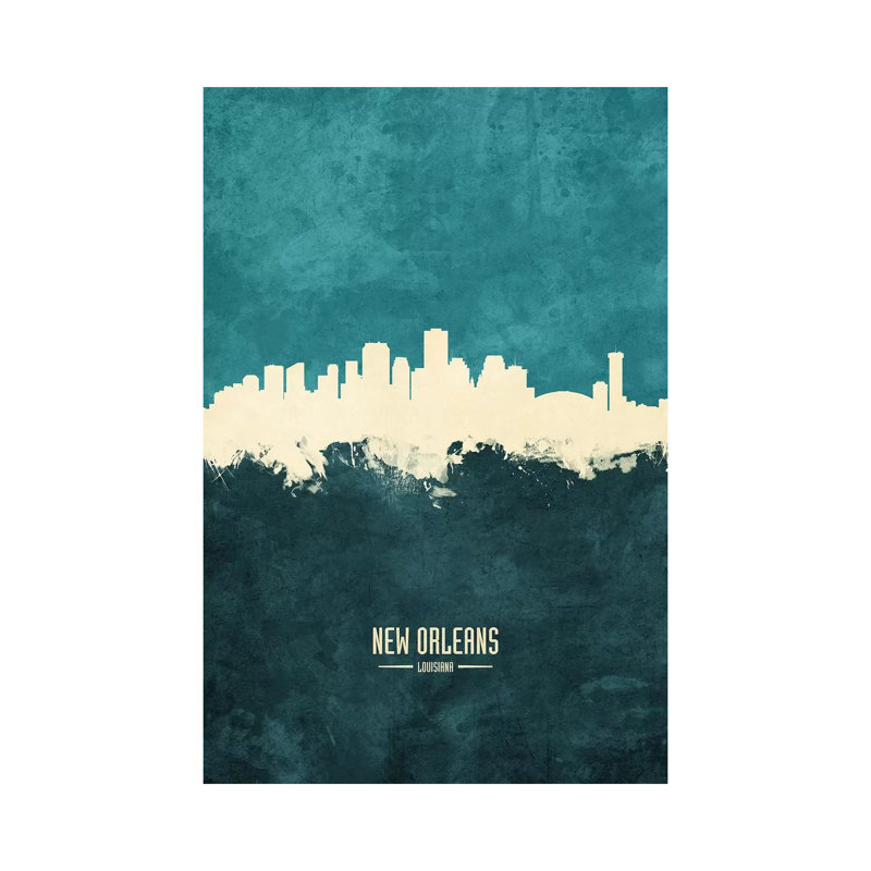 New Orleans Louisiana Skyline by Michael Tompsett - Wrapped Canvas Print, 20.32 cm H x 30.48 cm W