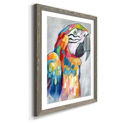 Vibrant Parrot - Cadre photo, reproduction d'art sur papier