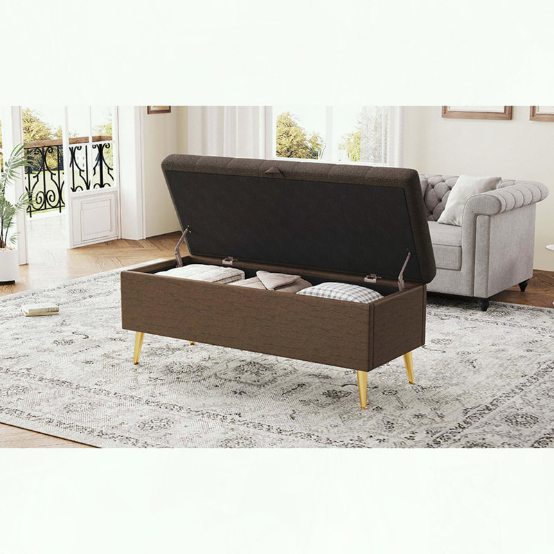 Banc de rangement avec capitonnage Coffee, Café