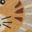 Half Circle Beige Tiger Non-slip Durable Absorbent Door Mat