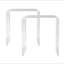 Table de bout, 2 tables d'appoint en Lucite en forme de C, table d'appoint transparente pour boissons, nourriture, collations utilisées dans le salon, la chambre à coucher et le bureau