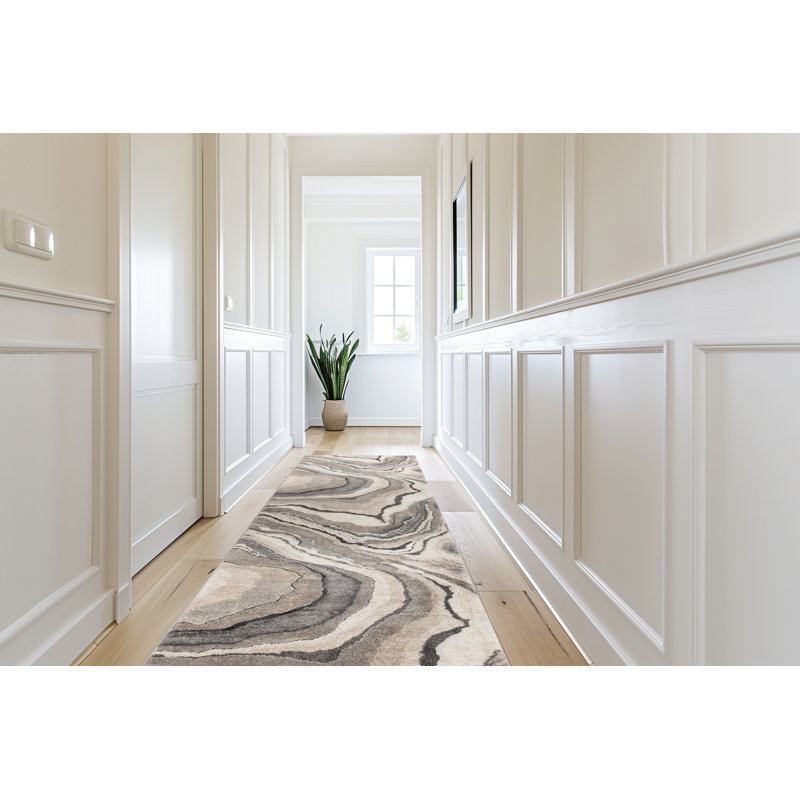Dashawn Abstract Area Rug, Runners 80 x 300 cm