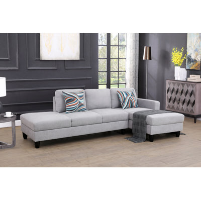 Lasharon 102" Wide Microfiber/Microsuede Sofa & Chaise