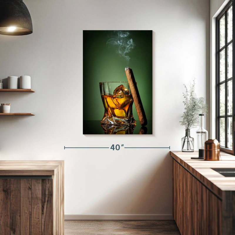 Yarlin Cold Whiskey And Cigar, 39" H x 26" W