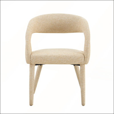 Chaise de salle à manger rembourrée en sherpa de qualité supérieure avec dossier creux - confortable et élégante pour plusieurs pièces, ensemble de 2