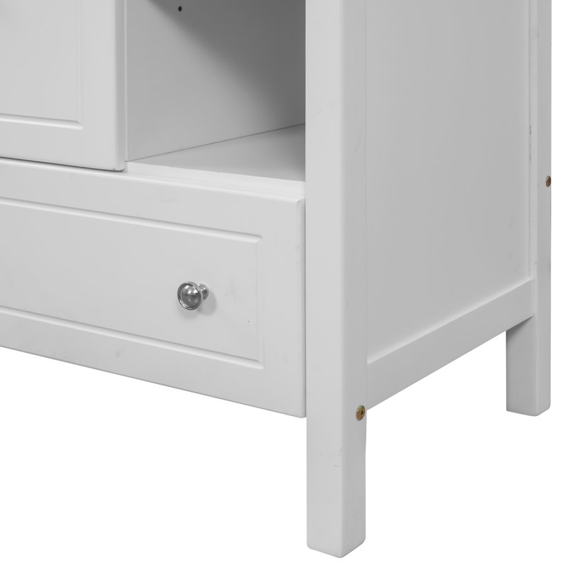 Meuble-lavabo 30 po avec lavabo en céramique, Blanc