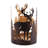 Cut Metal Deer and Forest Candle Holder