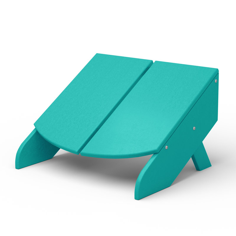 Repose-pieds moderne en poly, Turquoise