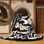 Tapis oriental classique lavable à la machine en noir Peoro-864237124
