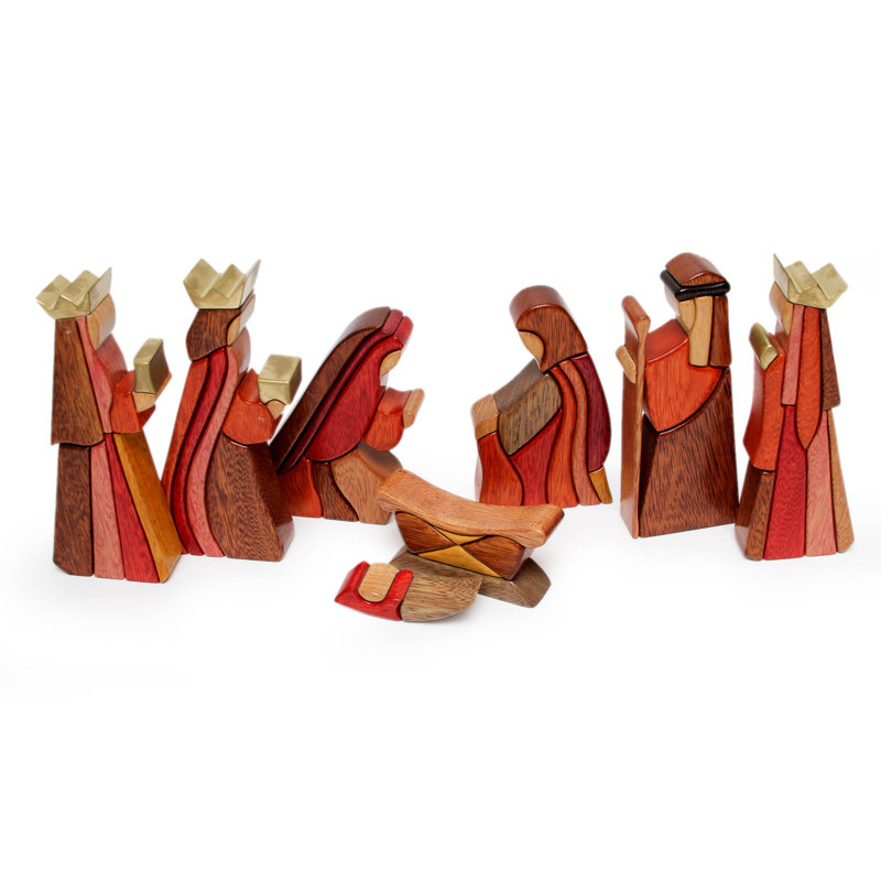Ensemble de crèche de Noël 8 pièces
