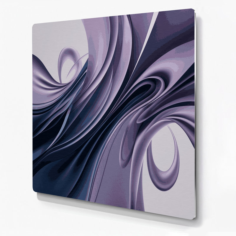 «Gradient Abstract 14», art mural en métal gris, H 16 po x l 16 po