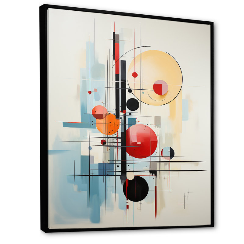 Jaacov Red Suprematism Reduction IV sur toile, Cadre flottant noir, H 32 po x l 16 po x P 1 po