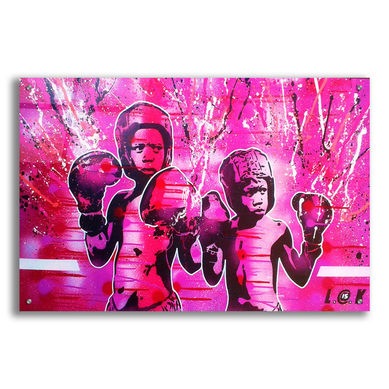 «Boxers Guard Ya Grill» par Abstract Graffiti, H 24 po x l 36 po x P 0,2 po