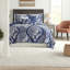 Ensembles de literie en coton indigo transitionnel, conception réversible, sanctuaire de chambre confortable