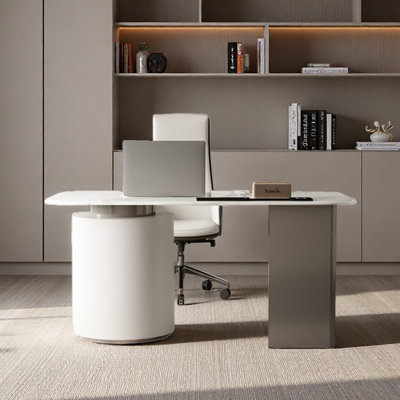 Granite slab desk, home study office use