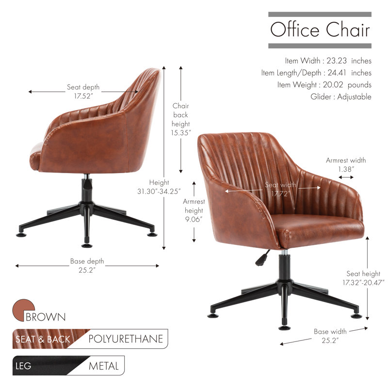 Alohilani Office Chair, Brown