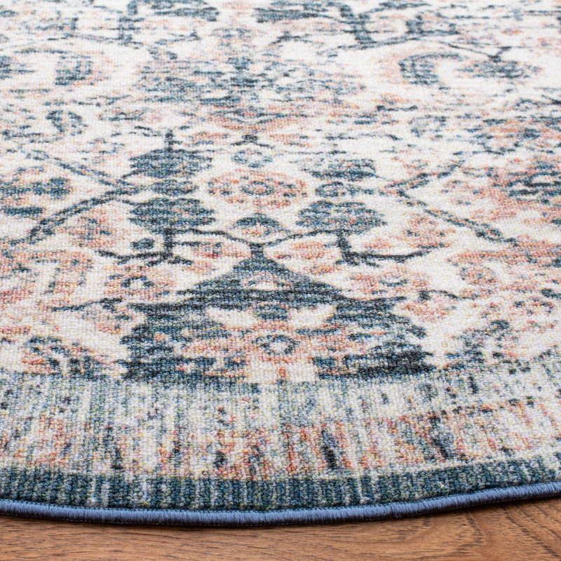 Tapis oriental lavable à la machine Cymone Performance, Rond 6 pi 7 po