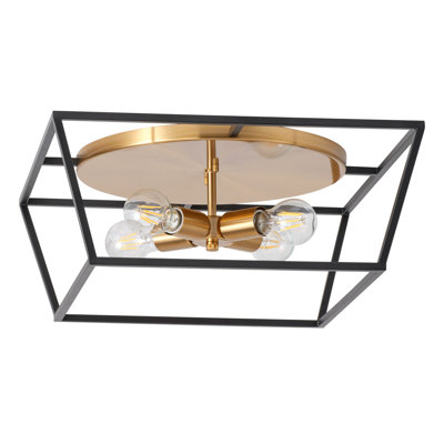 4-Copper colored dimmable iron ceiling light
