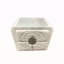 Table de chevet blanche en sherpa et chrome