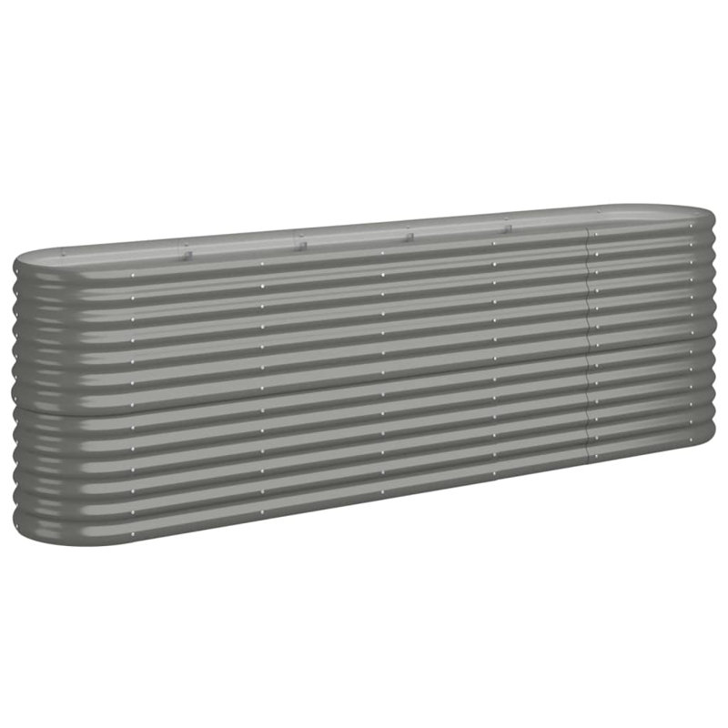 Antawn Metal Raised Garden Bed, Gray