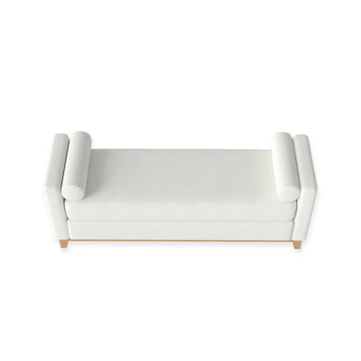 66.34" Sherpa Fleece Upholstered Bench
