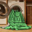 Tapis traditionnels lavables à la machine vert émeraude 4766 Traditional-1711257836