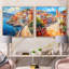 «Beautiful Port In Italy» - ensemble de 2 collages carrés-1493108927-1493108921