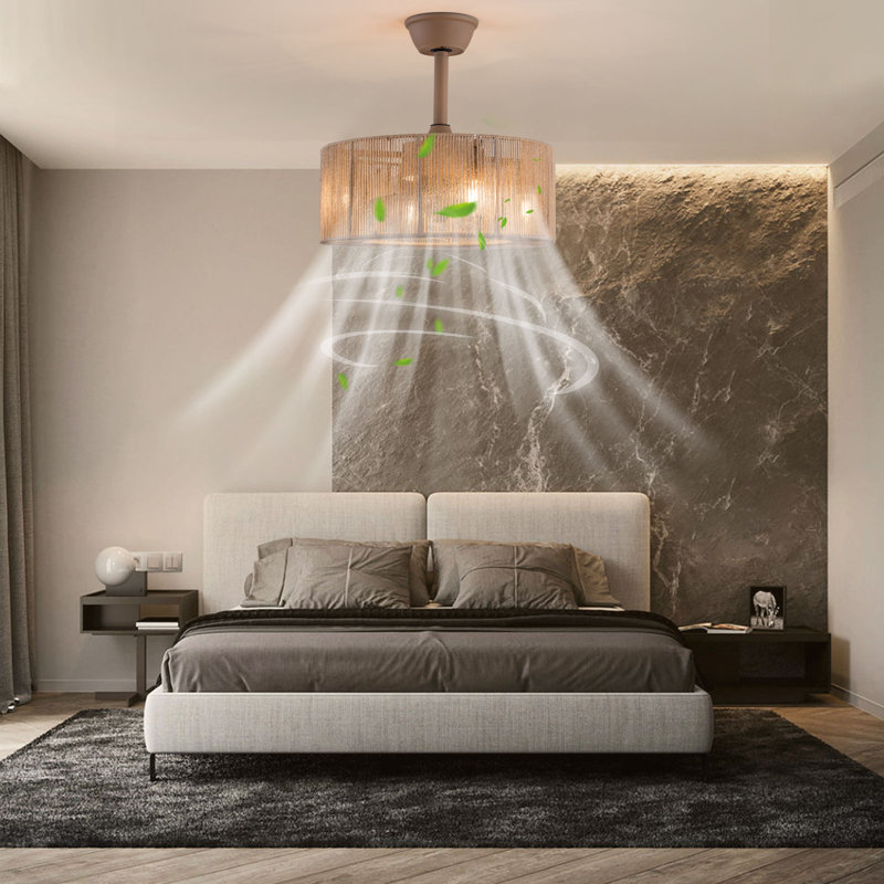 Agneda 18" Reversible Ceiling Fan with Remote Control