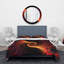 Spirales fractales orange et rouges - Ensemble de housse de couette moderne - Microfibre de polyester-66399274