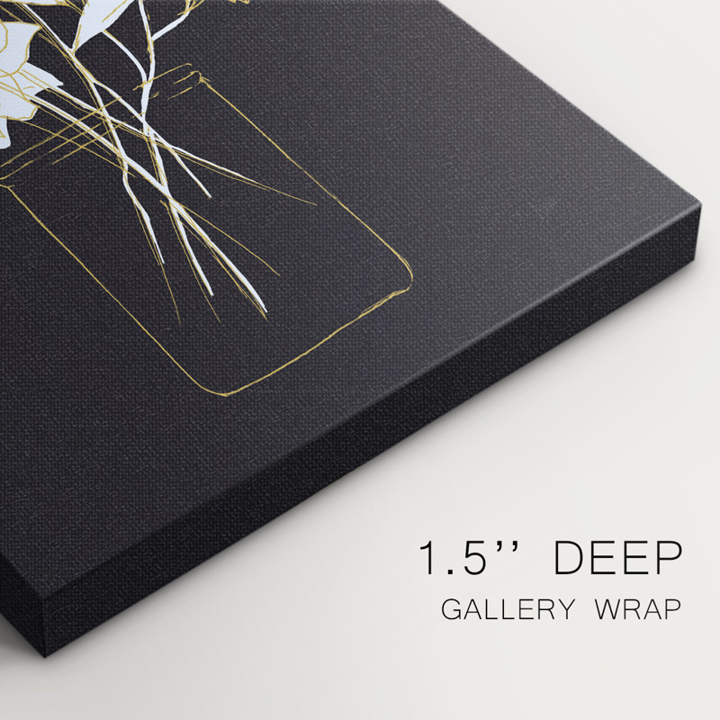 Simply Bold Sketch II -Gallery Wrapped Cavas, 18" H x 12" W