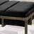 Upholstered Velvet , Black With Modern Brass Finish - Minimalist Look, Metal Frame, 25 In Width, 16 Height Bench Style, Height, Width