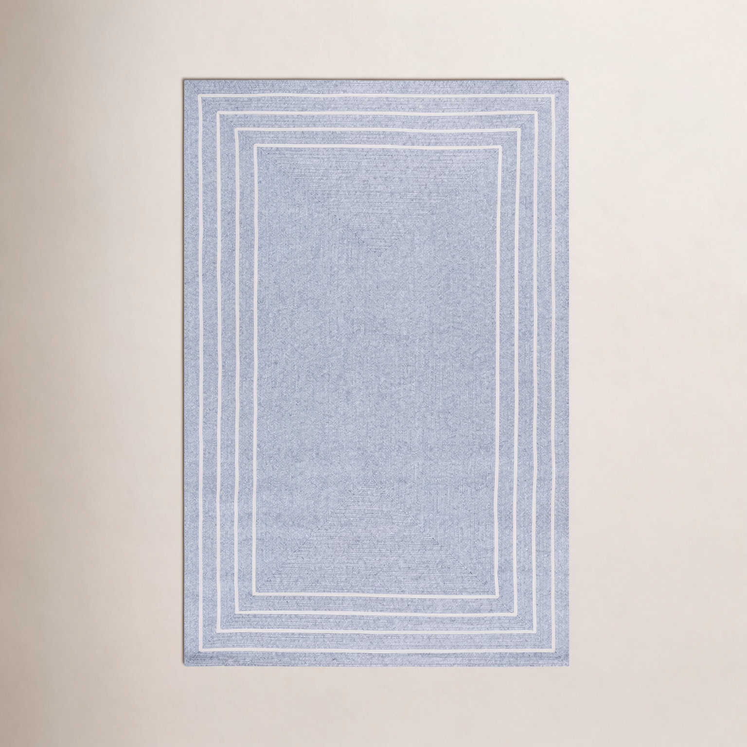 Machine Washable Hand-Woven Braided Rug, Rectangle 4' x 6'