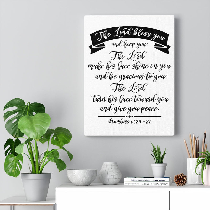 The Lord Bless You Numbers 6:24 - 26 - Wrapped Canvas Print, 76cm H x 61cm W