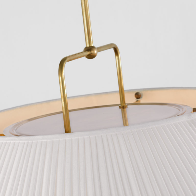 Serrato 1 - Light LED Pendant by Amber Lewis, Hand-Rubbed Antique Brass