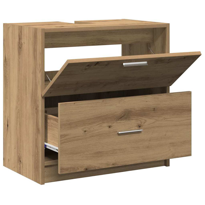 59Cm Single Bathroom Vanity Base Only, Artisan Oak