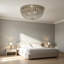 FM1000-ABS Elipse cristal 13 pouces moderne en métal 2 lumières en forme de bol encastré au plafond, laiton antique