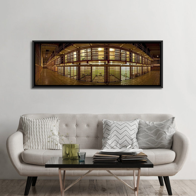 «Panoramic 'Alcatraz Island, San Francisco - reproduction de photo sur toile tendue, H 12 po x l 36 po x P 1,5 po