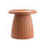 Table d'appoint à piédestal cannelé en magnésium avec texture nervurée verticale pour les espaces de vie modernes-129385435