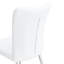 Ensemble de 6 chaises de salle à manger modernes et blanches, coussin d'unité centrale incurvé, pieds en métal