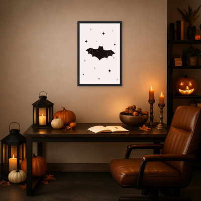 «Spooky Bat Stars» par Menina Lisboa, reproduction d'art sur toile encadrée