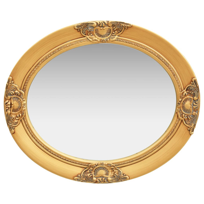 Cann Wood Oval Wall Mirror, Gold, 60cm H x 50cm W