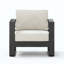 Fauteuil club d'extérieur durable avec structure et coussin en aluminium pour une assise confortable-285355452