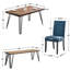 Ensemble de salle à manger Ashzo, table à manger en épingle à cheveux avec chaises, 3 options de couleur-733259927-733644979