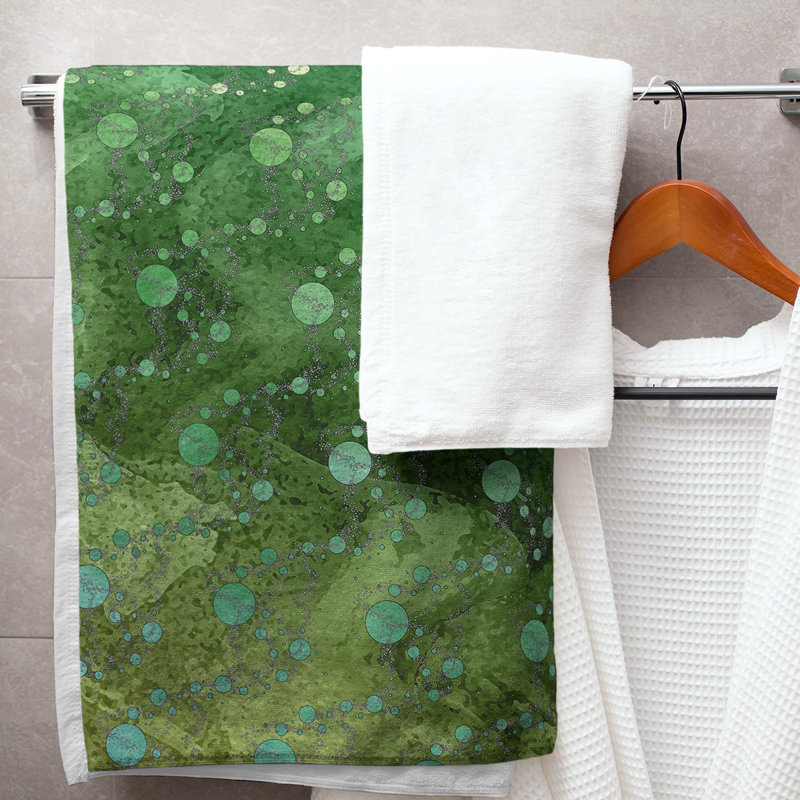 Katelyn Elizabeth Cotton Blend Bath Towel, Yellow/Green
